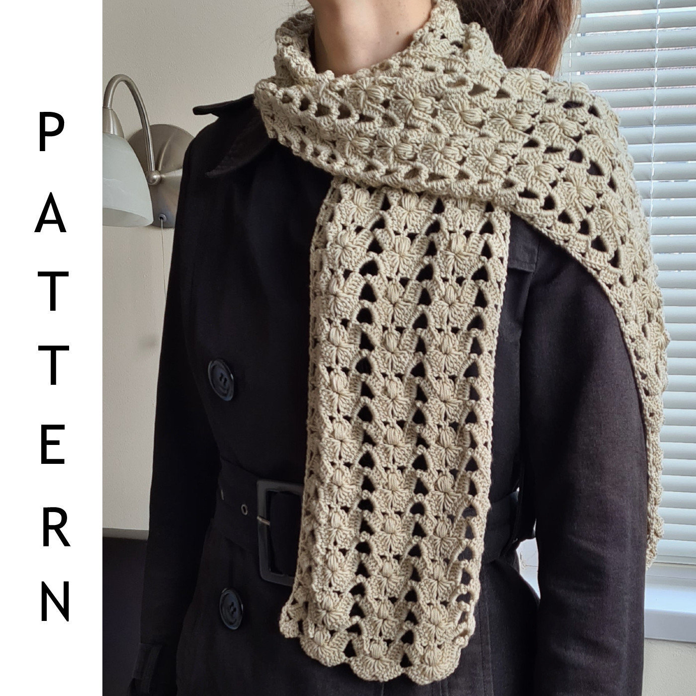 Raniya Crochet Lacy Scarf Pattern PDF Download Tutorial - Etsy