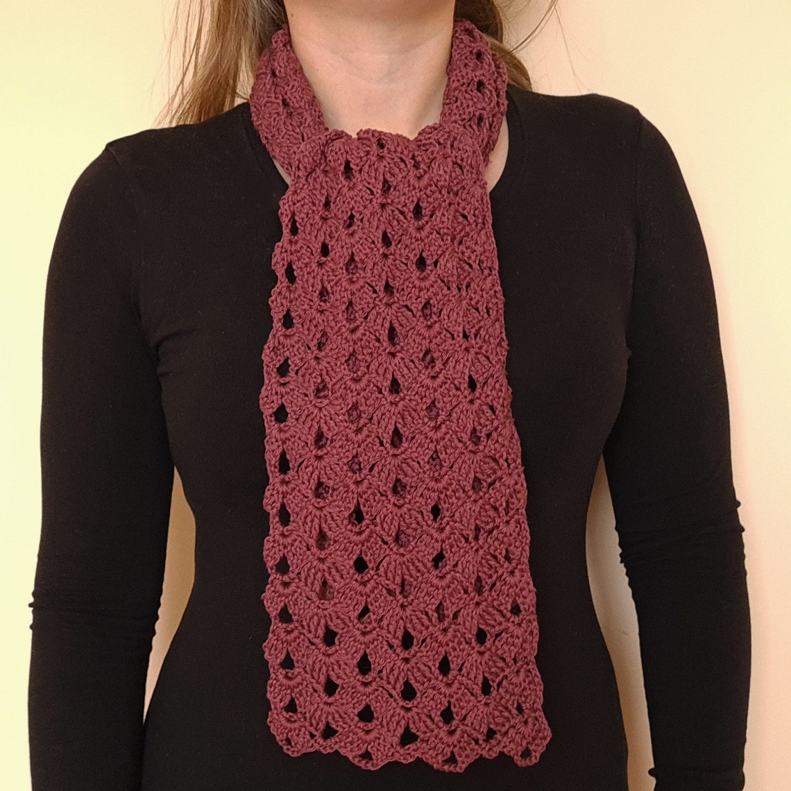 Yuliana Crochet Scarf Pattern PDF Download Tutorial - Etsy