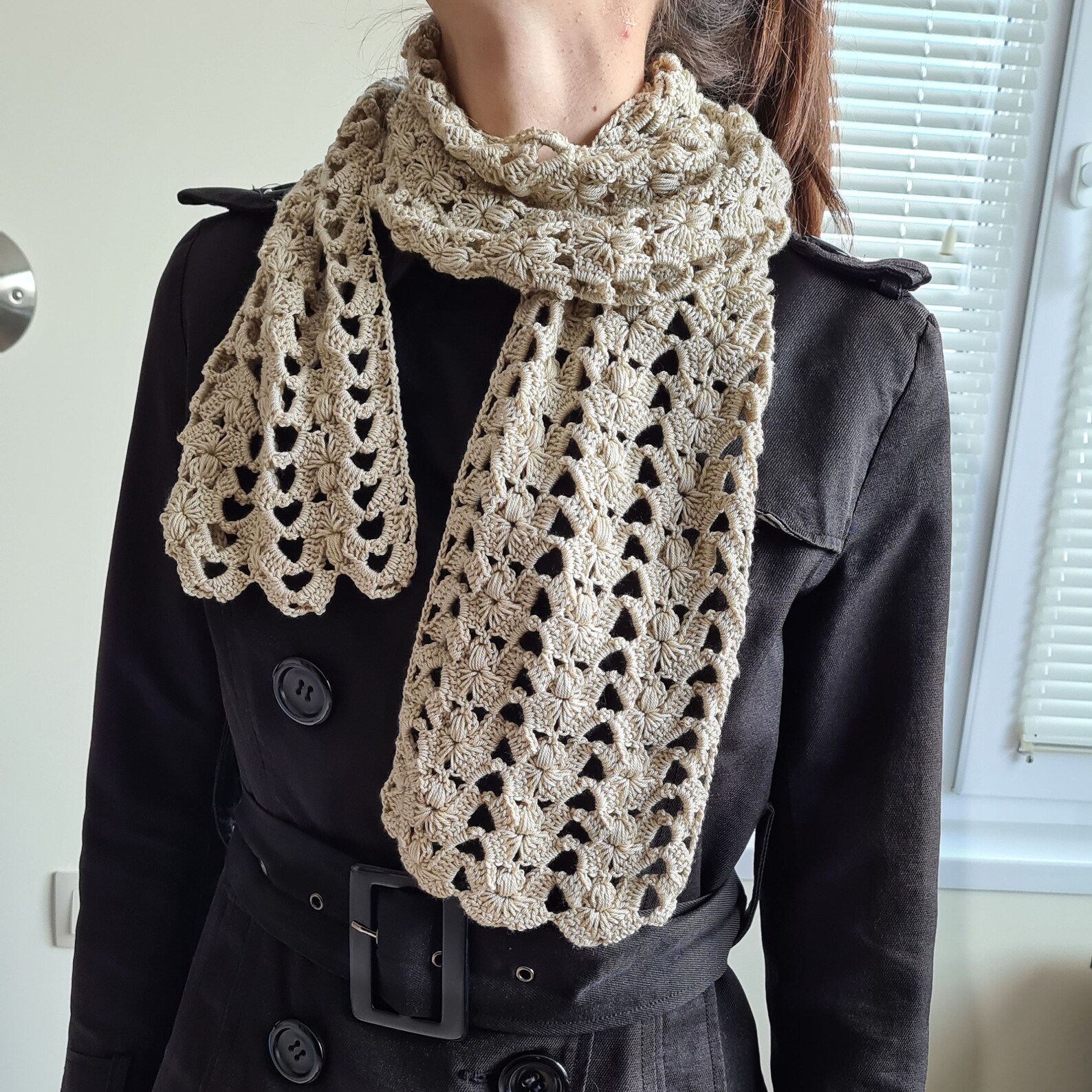 Raniya Crochet Lacy Scarf Pattern PDF Download Tutorial - Etsy