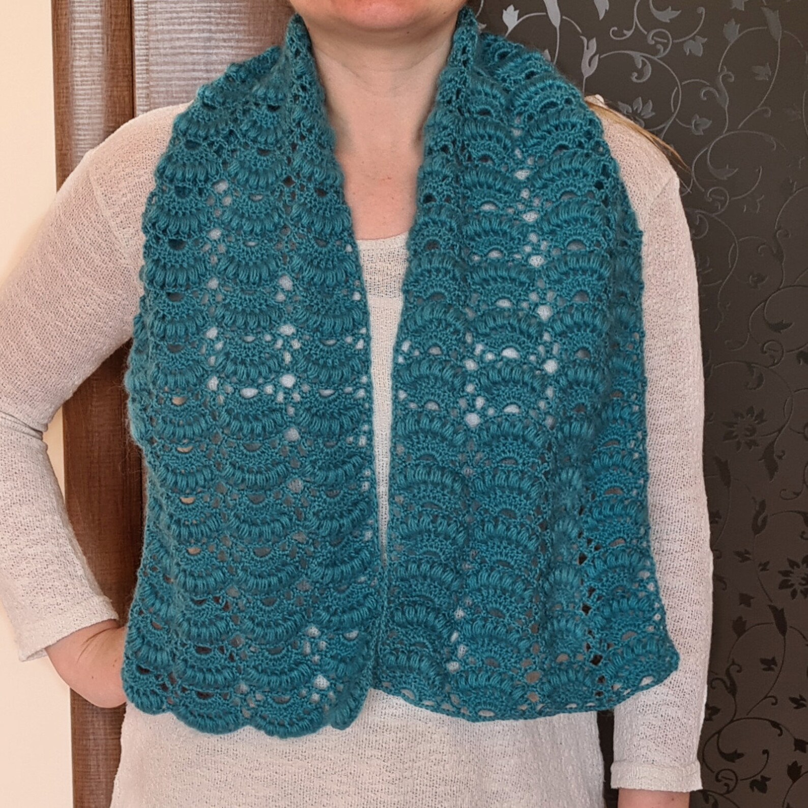 Boryana Crochet Scarf Pattern PDF Download Tutorial - Etsy