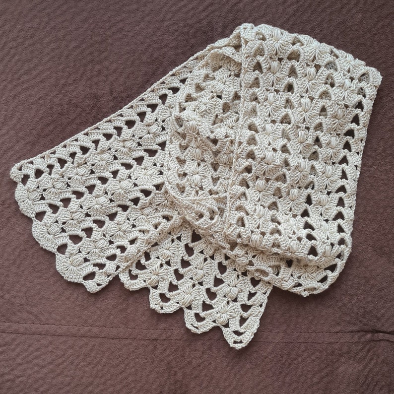 Raniya Crochet Lacy Scarf Pattern PDF Download Tutorial - Etsy