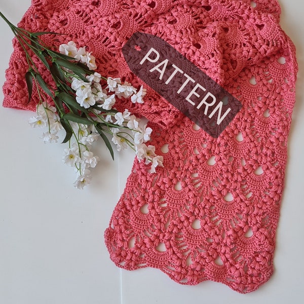 Amory Crochet scarf pattern PDF download tutorial