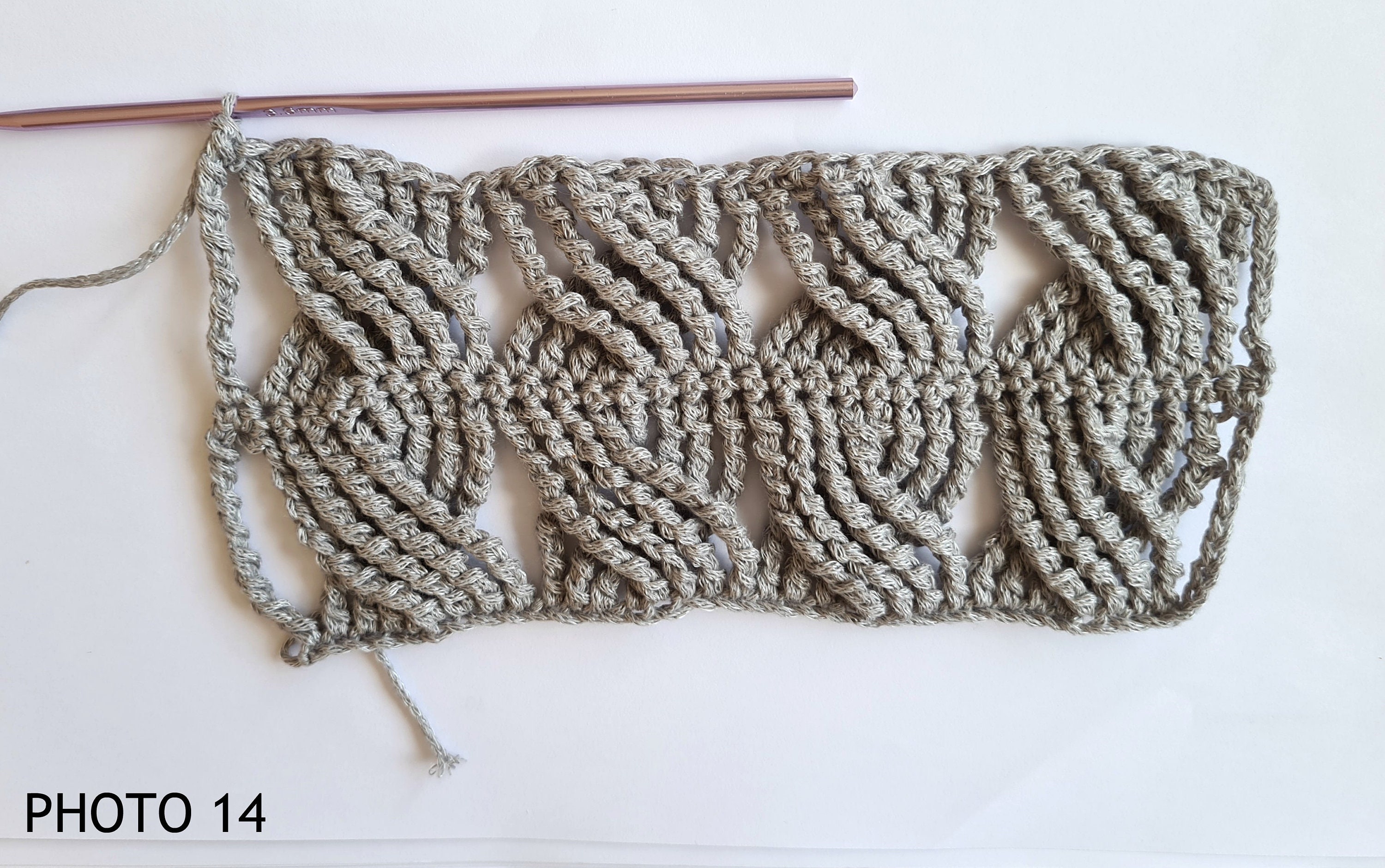 Twisty Grey Lacy Crochet Scarf Pattern PDF Download Tutorial - Etsy