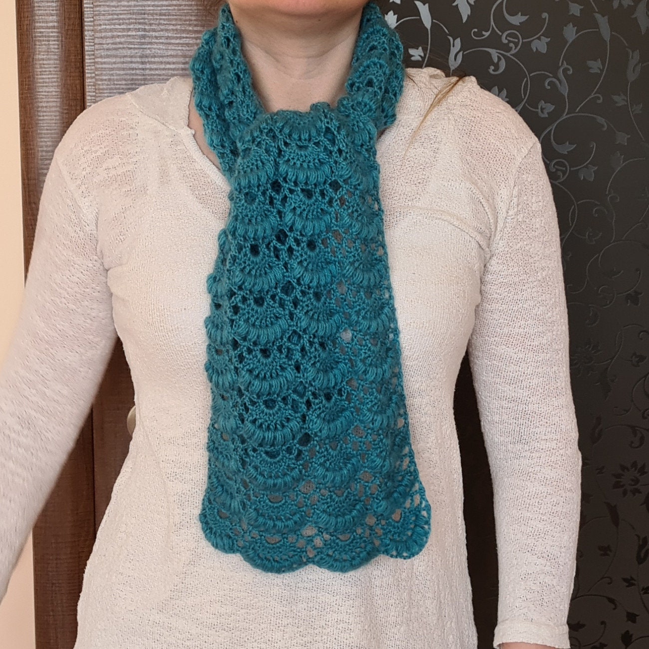 Boryana Crochet Scarf Pattern PDF Download Tutorial - Etsy