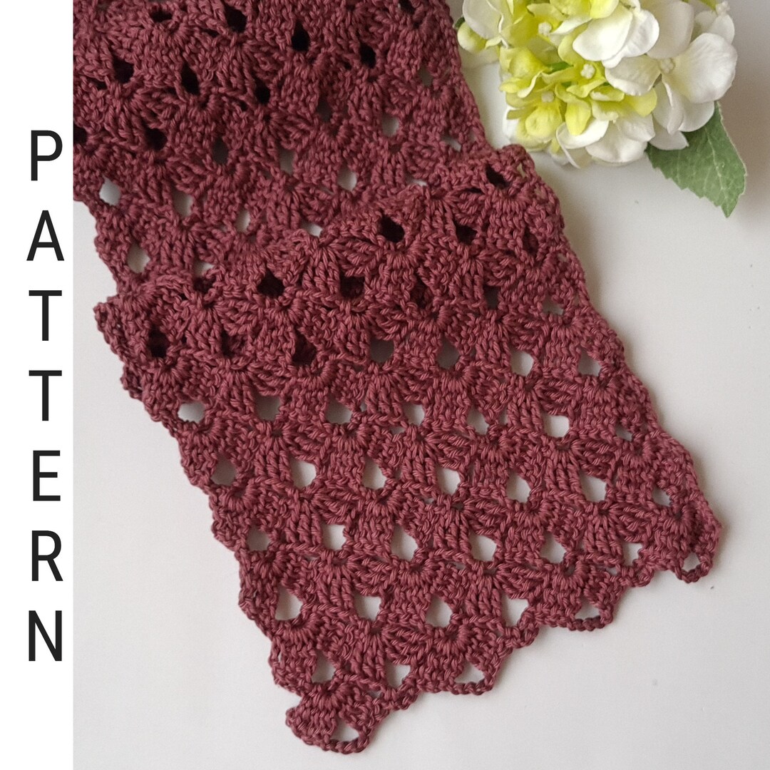 Yuliana Crochet Scarf Pattern PDF Download Tutorial - Etsy