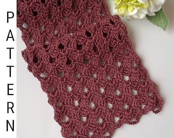 Yuliana Crochet scarf pattern PDF download tutorial