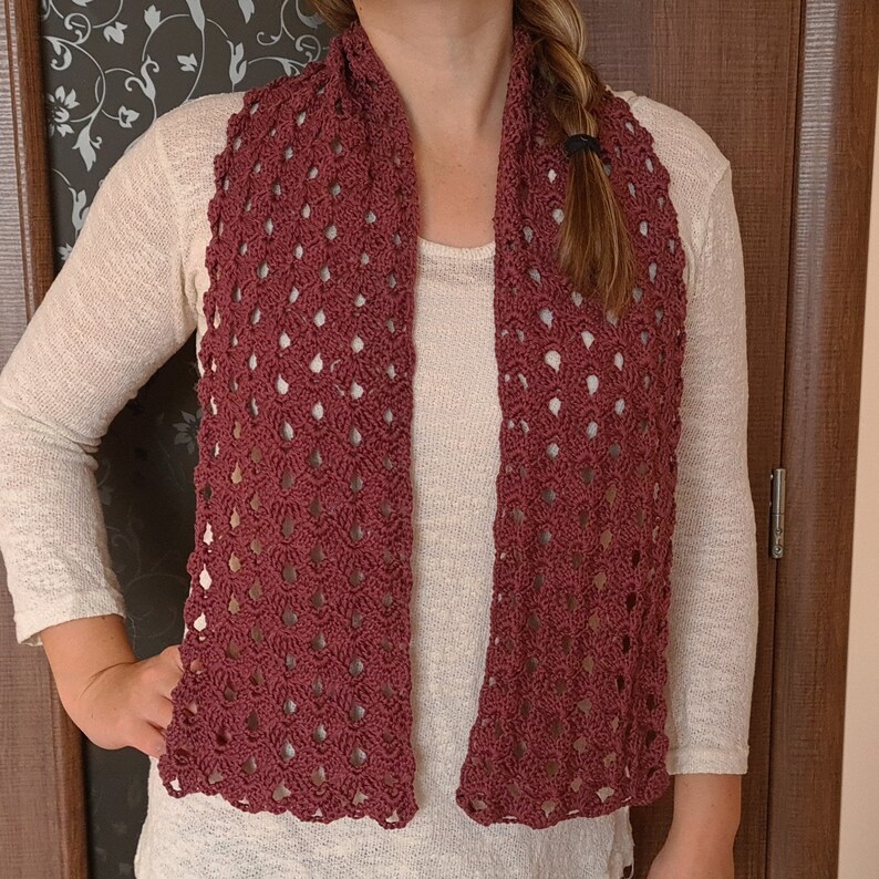 Yuliana Crochet Scarf Pattern PDF Download Tutorial - Etsy