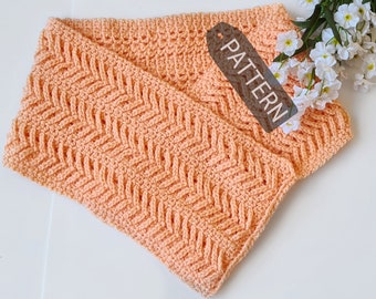 Evelyn Crochet cowl scarf neck warmer printable pattern PDF download tutorial