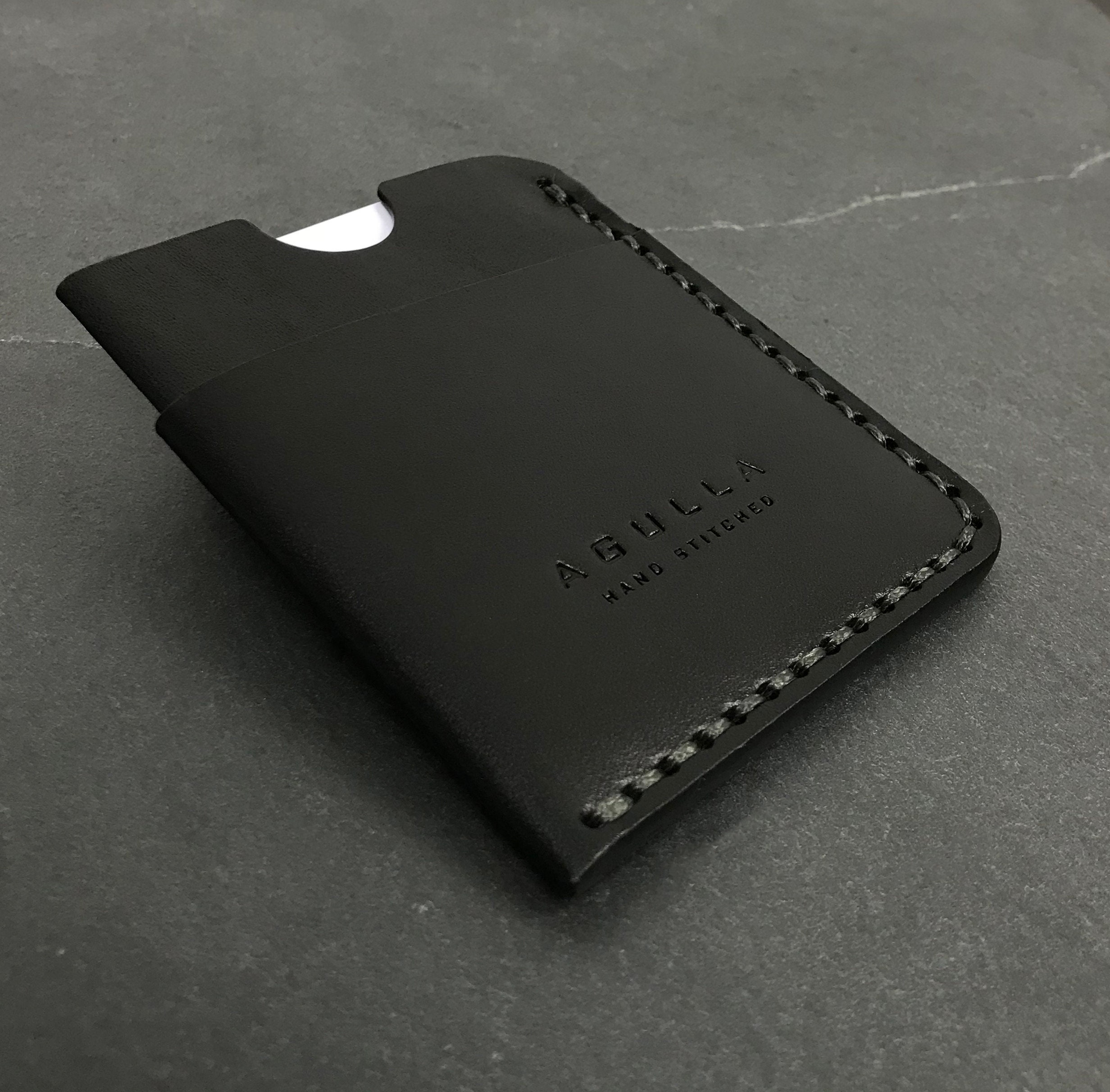 Leather Card Holder Handmade Leather Card Wallet Minimalist - Etsy