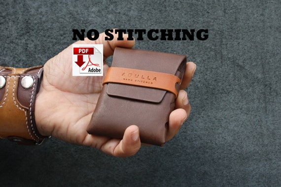 Stitchless wallet pattern, leather wallet template, cardholder pattern, no stitching wallet template, no sew pattern, leather pattern pdf