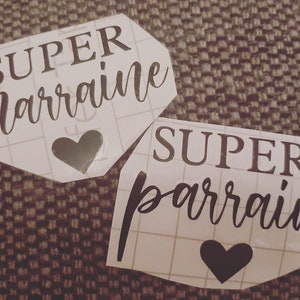 Autocollant Super Parrain/Marraine