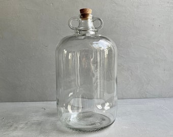 ECOGLASS VINTAGE DEMIJOHN | Retro Style Bottle | Decorative Vase | Home Decoration | Large Size | 100% Recycled Glass | 5L Capacity
