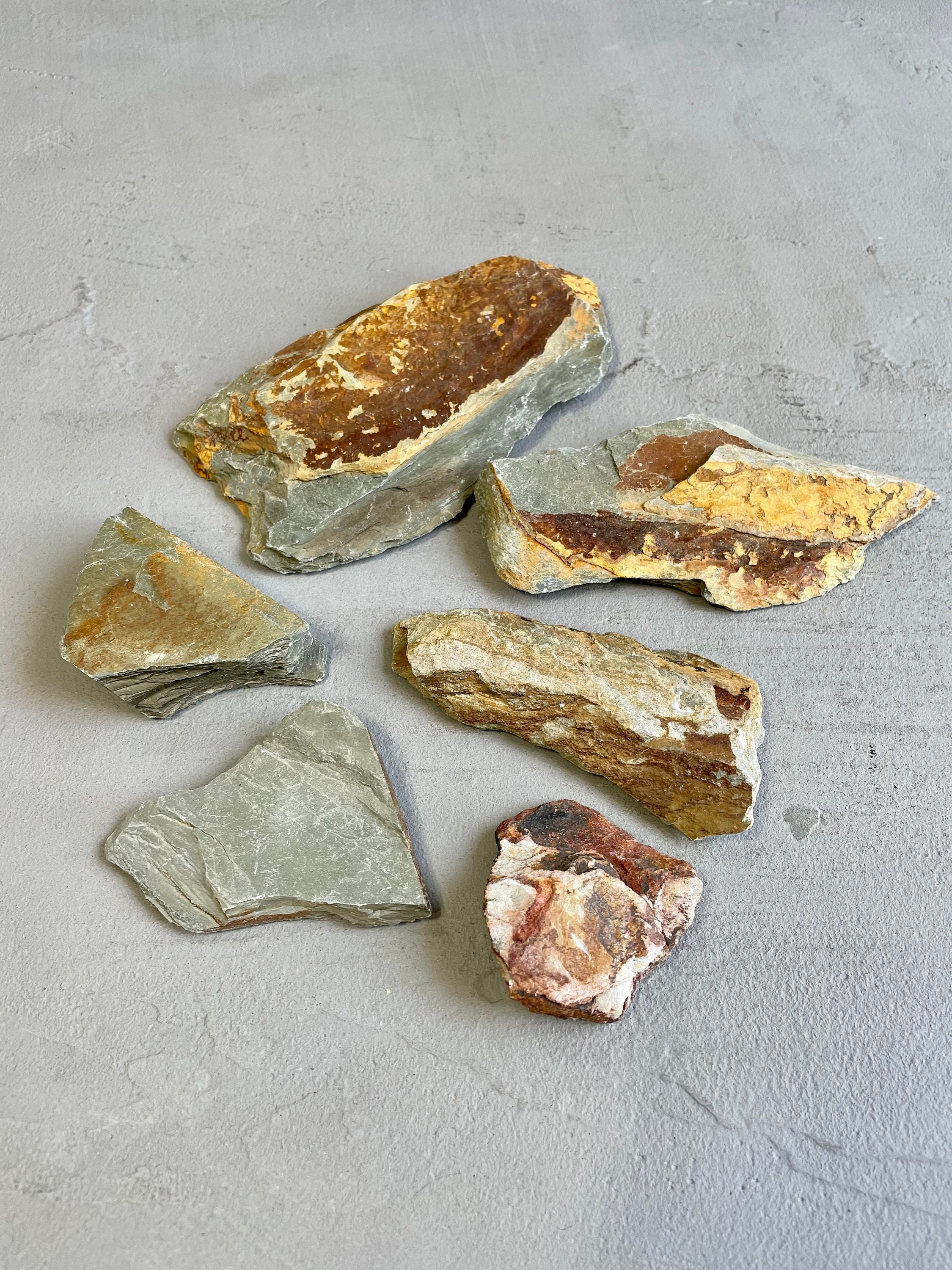 RUSTIC SLATE STONES | Terrarium Supplies | Decorative Rocks | Landscaping for Terrariums, Aquariums, Vivariums, Paludariums and House Plants