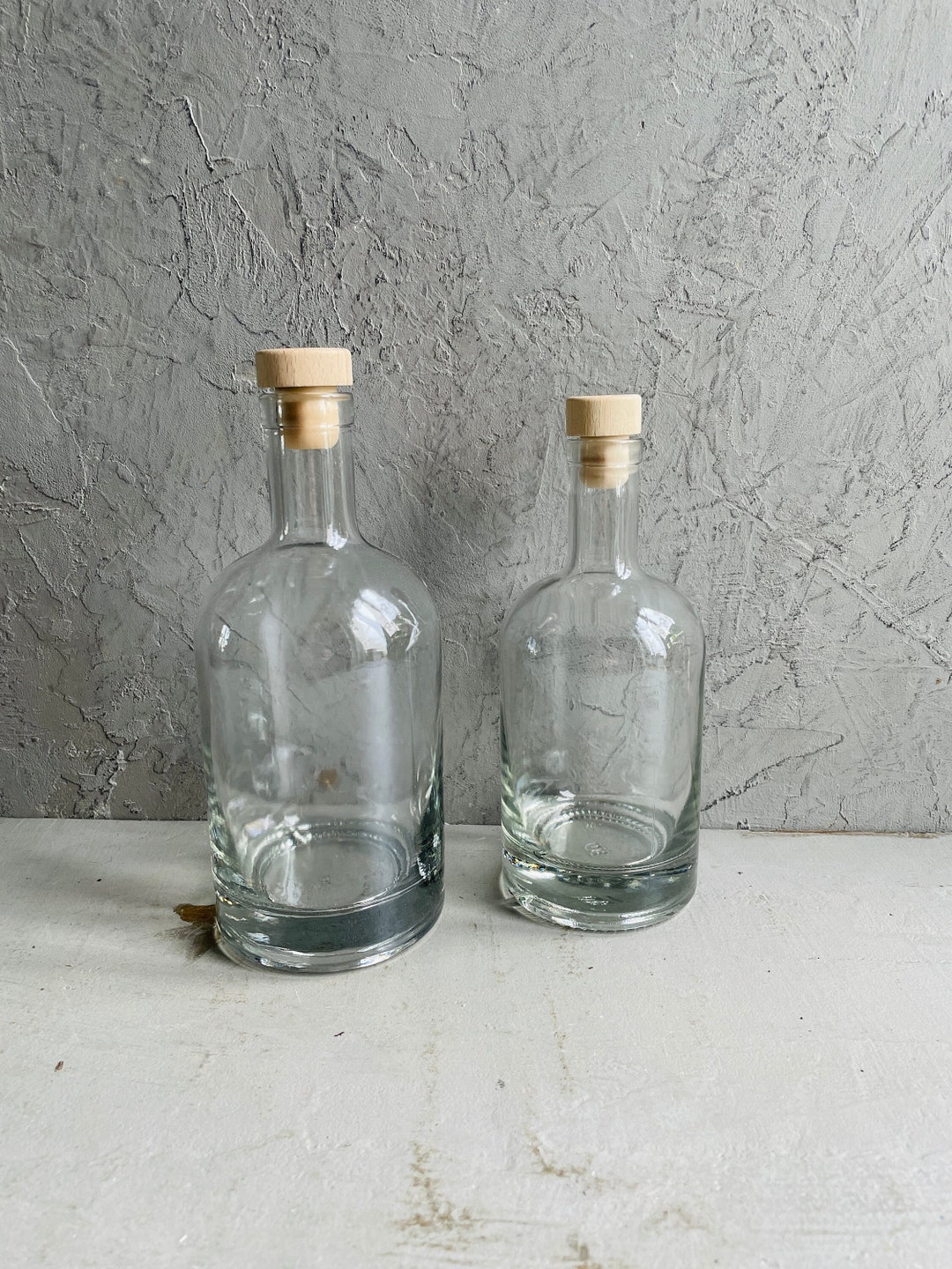 CLEAR GLASS BOTTLES Gin Bottle Decorative Bottle Home Decoration 500ml