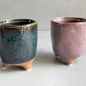 GALAXY GLAZED POTS | Gloss & Mat Glazed Pot | Stylish Design | Handmade | Stunning Planter | Earthenware | Small And Medium Size