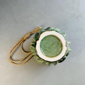HANGING GLAZED POT | Glazed Clay Pot With Natural Hanging Thread | Stylish Design | Stunning Planter | Earthenware | Botanical Leafy Style bild 10
