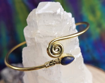 Bracelet en laiton / Bracelet en laiton / Bracelet Lapis Lazuli / Yewellery en laiton / Bracelet en cuivre / Bracelet en pierre / Bracelet en laiton cristal