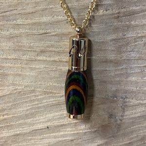 Aromatherapy Necklace Pendant Multi-colored Hardwood, Diffuser Necklace Pendant, Essential Oil Diffuser