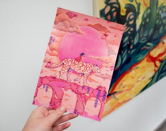 Glossy Tiger Dream A5 Print