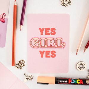Carte postale Yes Girl Yes A6