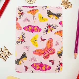 Carte postale A6 papillon papillon rose