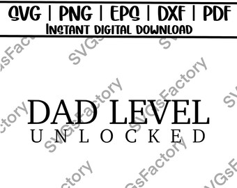 Download Dad Level Unlocked Etsy