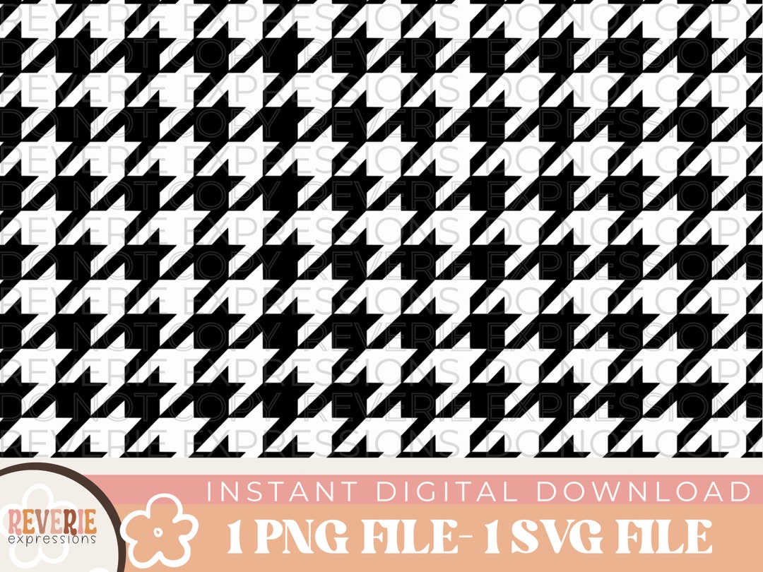 Houndstooth Pattern Background SVG and PNG Fox Tooth Print Etsy