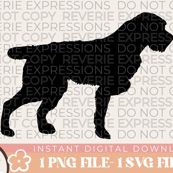 WPG Cut Out SVG Digital Download | Wirehaired Pointing Griffon Decal