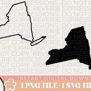 New York State SVG and PNG | New York Outline | State Silhouette