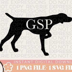 German Shorthaired Pointer SVG Digital Download | GSP Cut Out Decal Design for Cricut and Silhouette