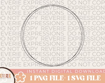 Triple Circle Frame Design SVG en PNG Digitale Download | Ontwerper Randcirkels