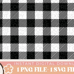 White Buffalo Plaid Background SVG and PNG