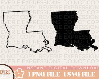 Louisiana State SVG and PNG | Louisiana Outline | State Silhouette