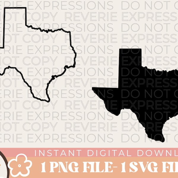 Texas State SVG and PNG | Texas Outline | State Silhouette