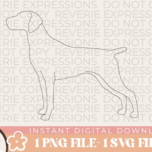 GSP Outline SVG Digital Download | German Shorthaired Pointer Decal