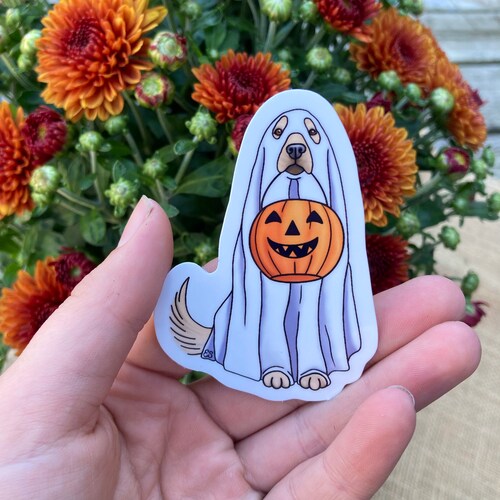 Golden Retriever Ghost Spooky Pup Halloween Dog Ghost Dog Etsy