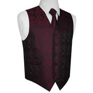 BERRY MEN&#39;S PAISLEY formal tuxedo vest, tie & hankie set. For Formal, Wedding, Prom, Cruise