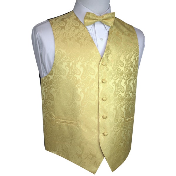 mens gold vest and tie