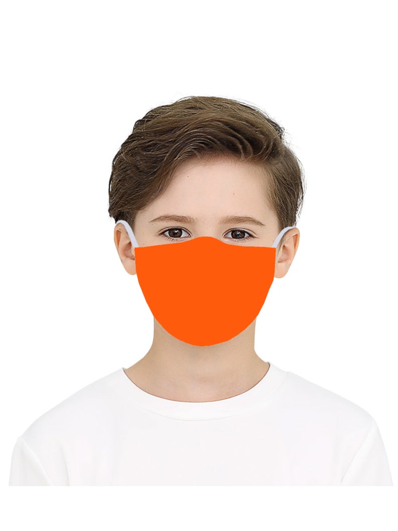 Toddler Orange Face Mask Triple Layers 100 Cotton Washable Etsy