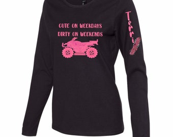 This Girl Loves 4-Wheelers T-Shirt Four Wheeler Sweatshirt Tank Top Children Kids Tees Cute ATV Shirt 4-Wheeler Long Sleeve Hoodie