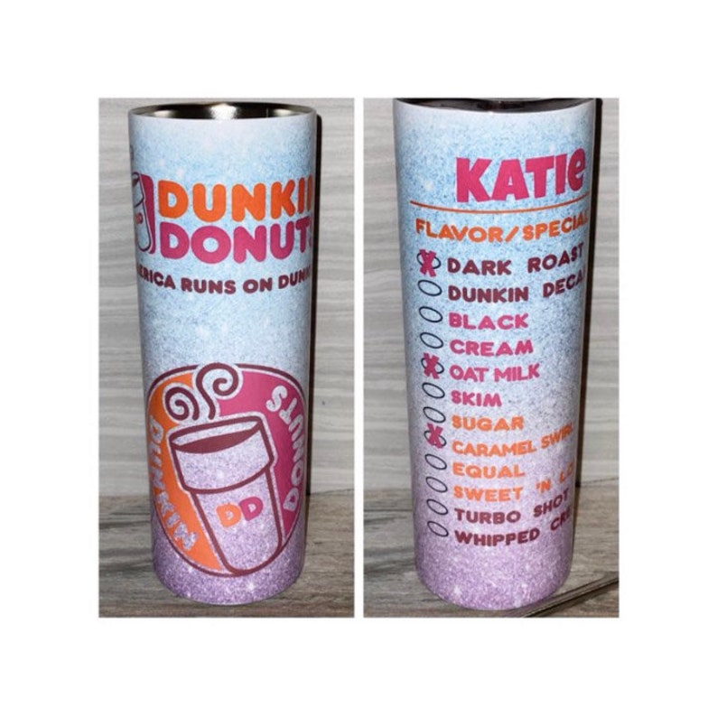 Dunkin Donuts Personalized Coffee Tumbler Tumbler With Etsy