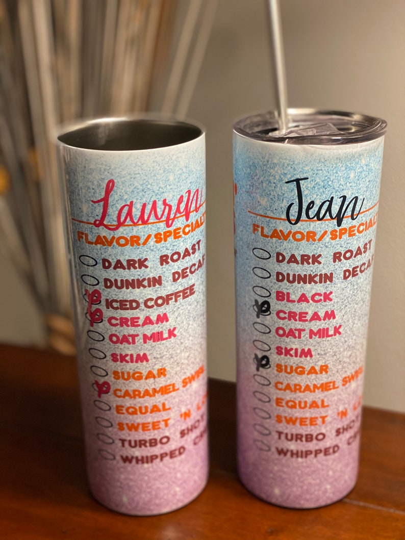 Dunkin Donuts Personalized Coffee Tumbler Tumbler With Etsy