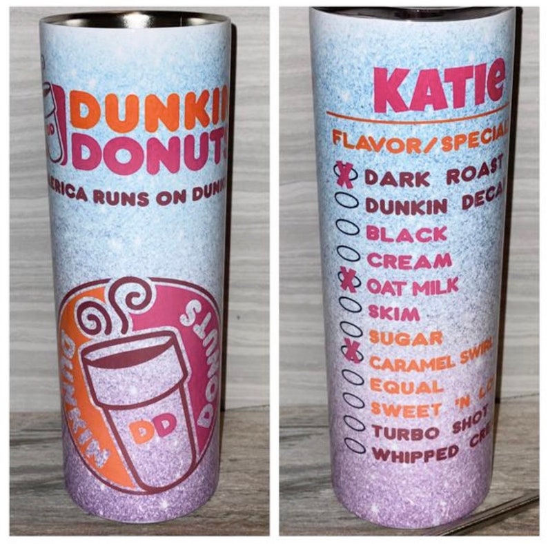 Dunkin Donuts Personalized Coffee Tumbler Tumbler With Etsy