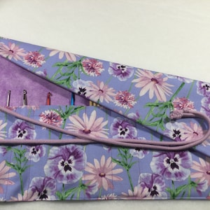 breinaaldzak, ronde breinaald, haaknaald, handgemaakt, cadeau, wol, bloemen