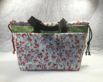 Bolsa de proyecto, bolsa para agujas de tejer, bolsa para agujas de tejer circulares, ganchillo, hecho a mano, lana, juegos de agujas