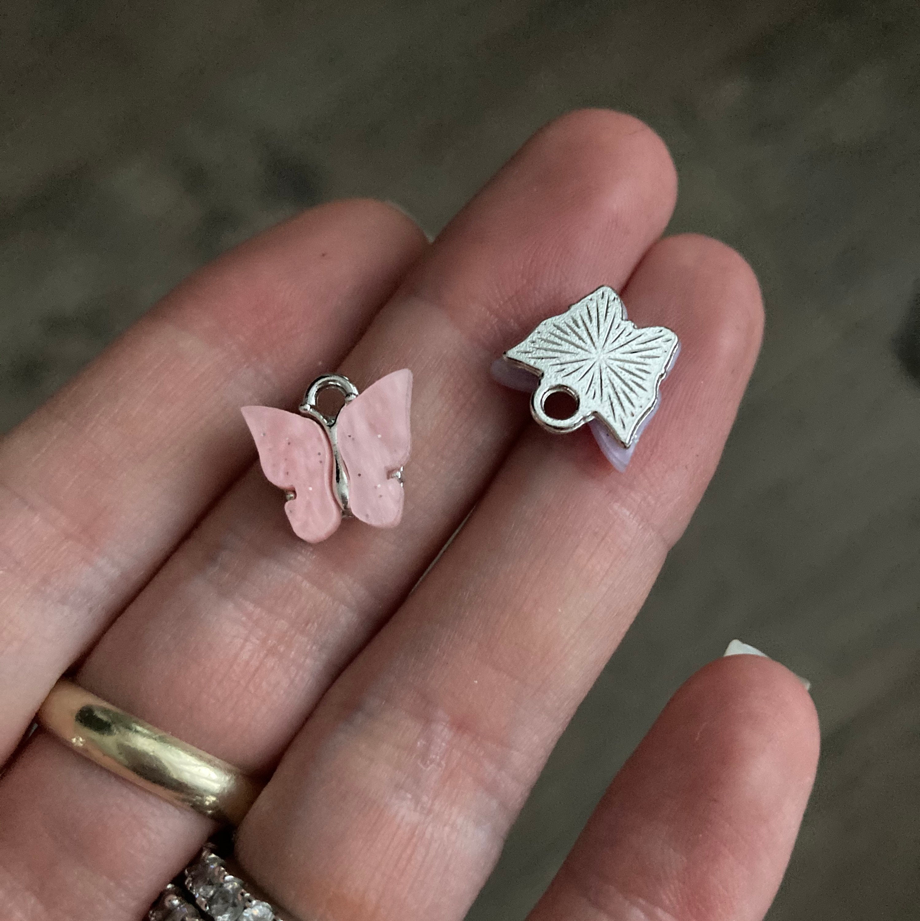 Blue butterfly charms butterfly charms pink butterfly Etsy