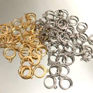 Stainless steel huggie hoops, stainless steel hoop blanks, stainless steel earring blanks, gold huggies, silver huggie hoops