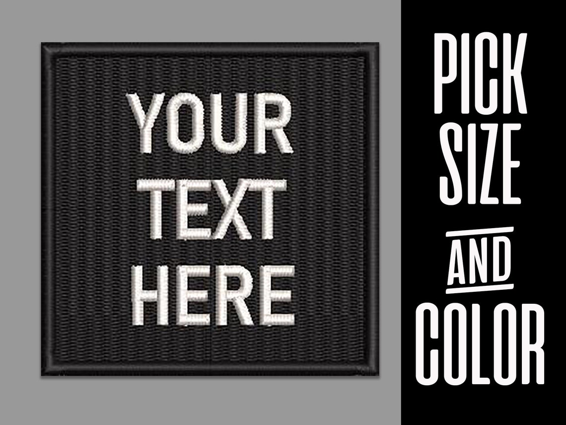 Patch Custom embroidered name tag patch Sew On or Iron On Etsy