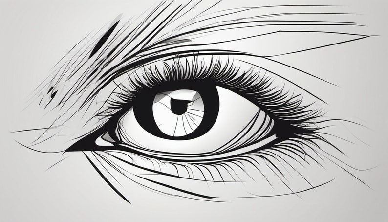 The Human Eye Is Black And White Lines Sketches Etsy the-human-eye-is-black-and-white-lines-sketches-etsy