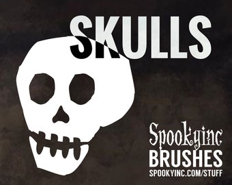 SKULLS - Procreate Stamp Brush